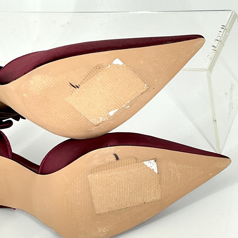 Steve Madden Size 9 Burgundy Satin Bow D'Orsay Stiletto Pumps NEW Belindah $119 - Picture 12 of 13